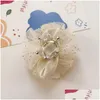 Hårtillbehör 8st/Lot Princess Children Baby Hairpin Vintage 3D Crown Mesh Clip for Kids Girl Birthday Party Decroative Pin Gift D OT2QX