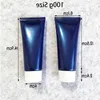 100 ml bleu vide en plastique cosmétique conteneur 100 g lotion pour le visage presser tube crème pour les mains correcteur bouteille de voyage livraison gratuite Soljs