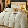 Quality Duvet Cover New Milk Fiber Three-Dimensional Carved Heavy Weight Thick Fleece Edging Baby Fleece Flannel Coral Fleece Duvet Covers