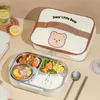 850/1500 ml Portable Lunch Box Stainless Steel Bento Box med bestick läcktät förseglad matbehållare Mikrovågsugn servis 240119