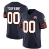 Herr Chicago''Bears''Active -spelare anpassade DJ Moore Justin Fields 2023 F.U.S.E. Marinen throwback begränsad fotbollstitched tröja