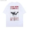 T-shirt da uomo Cactus Jack Summer Cool T Shirt Uomo Donna LOOK MOM I CAN FLY T-shirt con stampa divertente T-shirt con o-collo in cotone Hip Hop Q240130