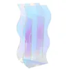 Vases Simple And Colorful Acrylic Vase Light House Decorations For Home Centerpiece Nordic Dried Flower Container Iridescent