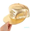 Ball Caps Heeft Krokodil Patroon Hoed Gouden Dollarteken Hiphop Platte Rand Zon Baseball Cap Rand Vrouwen Voor bescherming