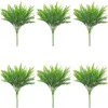 18 PCS Konstgjorda ormbunkeplantor - Artificial Boston Fern Bush Faux inomhus utomhus UV -resistenta grönska buskar falska växter251g