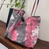 Borse a tracolla Borse a tracolla di grande capacità stile preppy per le donne Borse di design e borsa di lusso 2023 Nuovo in tela Tie-Dye Process Clot Soppingqwertyui45