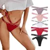 Andra trosor Womens Cotton G-String Sexig underkläderband Brev Midja underkläder Kvinnor Tongs Femme Hollow Out Briefs YQ240130