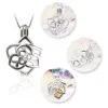 Hängen Cluci 925 Sterling Silver Beautiful Flower Charms Pendant Kvinnor smycken Real Silver 925 Flower Pearl Cage Locket SC310SB