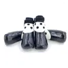 Ropa para perros lindos zapatos de dibujos animados calcetines impermeable antideslizante lluvia botas de nieve cachorro pequeños gatos perros protector de pie de goma