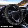 Steering Wheel Covers 38cm Diameter Dog Claw Diving Material Car Cover Rubber Strawberry Print Handle Decoration Accessories