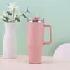 Water Bottles Mug Tumbler 40oz With Straw Handle Coffee Insulated 304 Stainless Steel Car Cup Keeps Cold Beer Lids Thermos