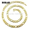 Custom Size 6mm 8mm size 20 - 36 Long Women And Men Necklaces Jewelry Stainless Steel Figaro Chain Fashion Jewelry1278f