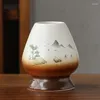 Teaware sätter traditionella matcha keramiska te set japanska äggbeater stativ lämplig bambu borste tillbehör