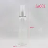 150ml x 40 transparent round spray bottle with pump , empty clear plastic bottle mist sprayer , refillable cosmetic packaging Ahvbp