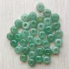 Lucite Fashion Good Quality Natural Stone Mix Round Shape Big Hole Beads for Charms Bracelet Jewelry 50pcs/lot Wholesale Free Shipping