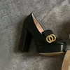 Chaussures de créateur en peau de vache classiques pour femmes, sexy, bar, banquet, princesse, mariage, dame, chaussures à talons hauts super épais, 10 cm, 100% cuir, talons hauts en or noir, taille 35-40