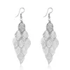 Boucles d'oreilles pendantes pour femmes, Vintage, feuille goutte, plume colorée, pendentif, pompon, accessoires, bijoux tendance