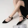 Sjuksköterskor kvinnliga skor avslappnade sneaker eleganta svarta lägenheter pekade tå kvinnor ammande klänning sommarflock gummi fritid s 240126