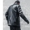 دعاوى الرجال 2024 Techwear Punk Hip Hop Pu Leather Blazers Men High Street Street Vintage Suit Contume Costume Homme