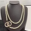 14 Style Pearl Chain Diamond Pendant Halsband Designer för kvinnor Ny produkt Eleganta pärlhalsband Wild Fashion Woman Halsband E258H