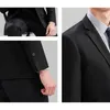 Genuino caballero de negocios italiano traje delgado novio vestido de boda traje de tres piezas esmoquin 240125