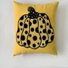 Pillow Nordic Style Tufted Black Dot Yellow Cover Cartoon Pumpkin Embroidered Decorative Pillows Homestay Sofa Bed Pillowcase
