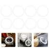 Dinnerware 20 Pcs Gasket Mason Jars Silicone Seals For Glass Lids Rings Wide Mouth Replacement Sealing Reusable Silica Gel Bottle