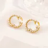 Pendientes con letras de marca, joyería de diseñador, pendientes de lujo para mujer, accesorios de boda, 20 estilos