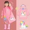 Raincoats Raincoat Kids Waterproof 1-10 Years Boys Girls Rain Jackets Cartoon Baby Coat Outfits Dinosaur Cute Rainwear Clothes