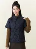 Trenchs de femmes manteaux à manches courtes coton rembourrage gilet veste femmes slim fit léger mince manteau automne hiver bouffant corps plus chaud vêtements d'extérieur