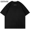 T-shirts hommes 2023 T-shirt en daim Streetwear Hip Hop Broderie Croix Lettre Punk T-shirts Hommes Femmes Été Harajuku Mode Casual Tee Tops Rouge Q240130