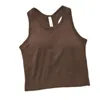 lu-888 Naked Yoga Top Tank Top Binnendraad H-vormige riem Borstkussen Mooie rug Running Fitness Yoga Tank Top lululemonBra