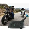 Walkie Talkie Vnetphone V6 Motocicleta Capacete Bluetooth Fone de ouvido Intercomunicador 1200M para Moto 6 Pilotos BT Interfone à prova d'água sem fio MP3 YQ240130