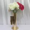 Vase à fleurs en forme de cylindre de mariage en métal, centres de table décoratifs, centres de table de mariage, décorations de table, centre de table à fleurs pour mariage