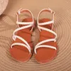 Été 2024 Sandals Femme Light Weave Women Chaussures Fashion Sandalias Buckle Casual Flat Must Walking Mujer 658 170 47788