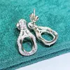 Boucles d'oreilles pendantes MeiBaPJ 6mm 8mm bricolage 925 argent support vide mode Zircons goutte Fine charme bijoux de fête pour les femmes