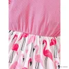 Girl's Dresses Girls Flamingo Print Flying Sleeve Casual Princess Dress For Party Vacation Outfit Kids Dress Clothing kids dresses for girls