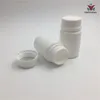 Free shipping 50pcs/lot 50cc HDPE Medicine Container Plastic White Bottle with Tamper Proof Caps Lonxc