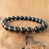 Bracelets à maillons en Tourmaline noire naturelle 8 MM, Quartz fumé, pierre de haute qualité, cadeau pour garçon, vente en gros