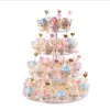 Bakeware Tools Space-saving 1 Set Helpful Clear Party Wedding Cupcake Tower Acrylic Cake Stand Round Supplies