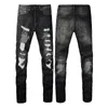 Famous jeans men women tops High Street Hole embroidery denim jeans stretch slim-fit trousers true jeans 8 styles black blue letter printed sweatpant