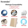 Smart hemkontroll Szaoju EU Touch Switch LED Crystal Glass Panel Wall Lamp Light 1/2/3 Gäng AC100-240V Sensor Power Interrutore