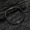 Brins bracelets en laiton en pierre noire noire 3 mm 4 mm 5 mm bracelet de chaîne de tennis pour les hommes livraison gratuite