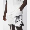 Shorts de malha de secagem para homens, fitness e esportes, super high street, moda ao ar livre, treinamento de basquete, capris soltos