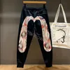 Hochwertige Eviss-Jeans, lässige Harajuku-Y2K-Herren-Jogginghose, JPN-Modemarke, M-bedruckte Shorts mit weitem Bein, Sommer-Männerkleidung, große M-schwarze Hose, Hip-Hop-Hose S-3XL