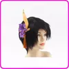 Party Supplies Anime Genshin Impact Raiden Shogun Yoimiya Cosplay Headwear Hairpin Purple Flower Hair Accessory Prop Handmade PVC Clips