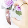 Recipiente de vidro de 4ml com tampa de alumínio em espiral prateada, frasco pequeno transparente para artesanato e adequado para desejar garrafas recarregáveis de cosméticos Idliw