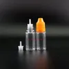 PET 10 ml plastikowe butelki z kropliny 100 szt./Partia z dziecięcymi osłonami bezpieczeństwa i sutków wysoce przezroczyste mogą ścisnąć ma tęczowe czapki darf