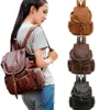 Retro moda kadın omuz sırt çantası siyah kahverengi PU el çantası su geçirmez yürüyüş seyahat sırt çantası kişiselleştirilmiş hediye226l