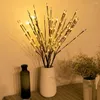 Nattlampor 70 cm 20 glödlampor Led Willow Branch Lamp Artificial Twig Vase Battery Powered For Wedding Party Fairy Diy Decor